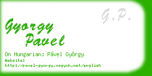 gyorgy pavel business card