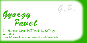 gyorgy pavel business card